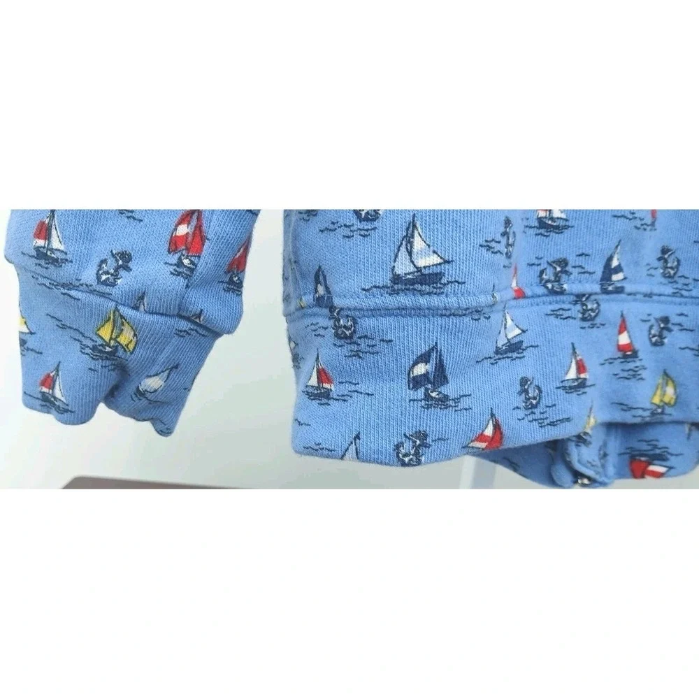 Polo Ralph Lauren Authentic Toddlers fisherman Print Full Zip Hoodie Pockets 3T